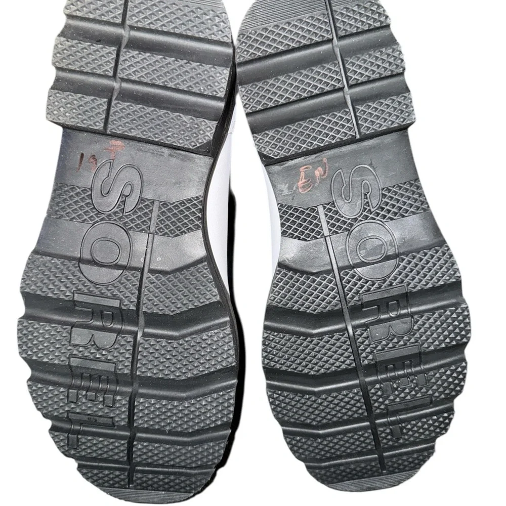 NWT Sorel ‘Lennox’ Lace White Leather Platform Ankle Combat Boots - Picture 13 of 14